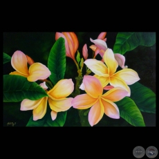 FLOR DE JAZMÍN MAGNO, 2009 - Óleo de MABEL ORUÉ